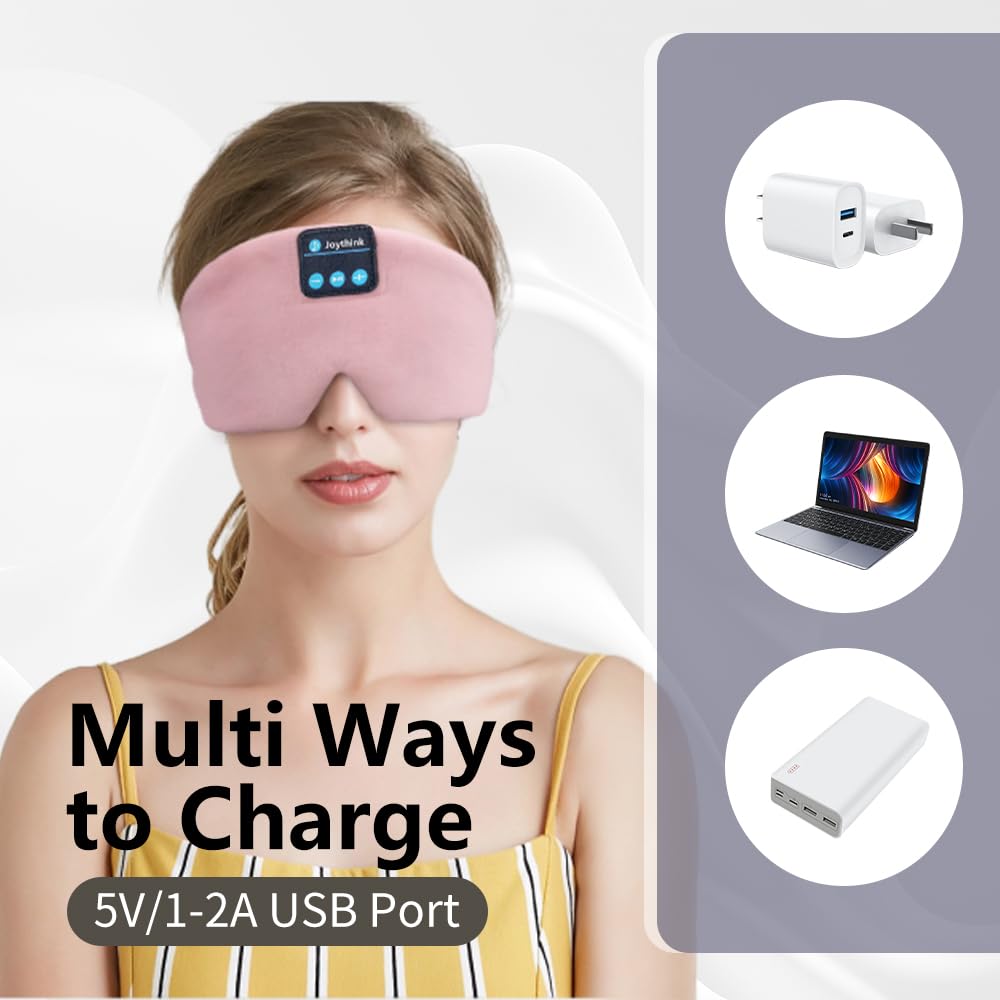 Joythink travel-ready sleep mask with a silky pouch included.