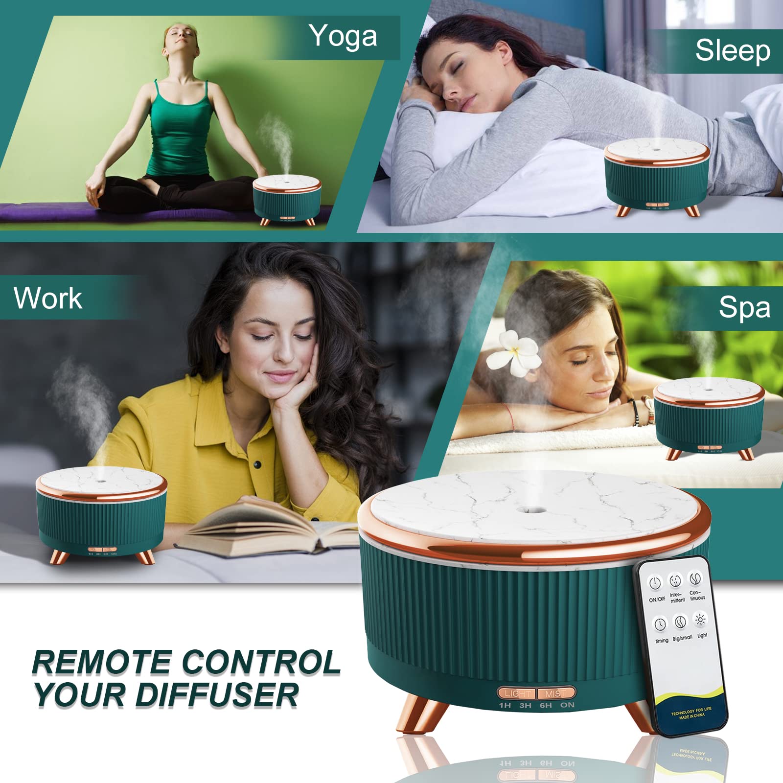Jpord diffuser marble rose-gold design elevates any room decor