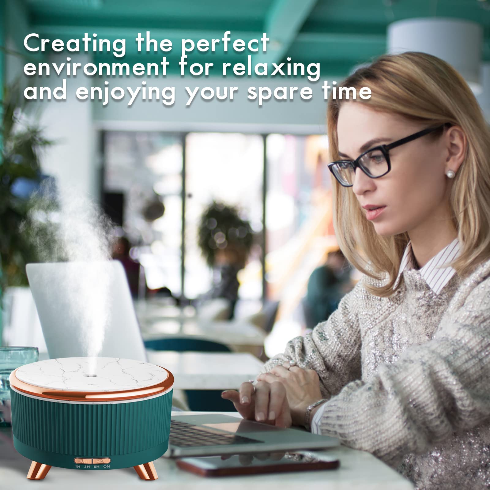 Jpord diffuser operates quietly with ultrasonic technology for relaxation