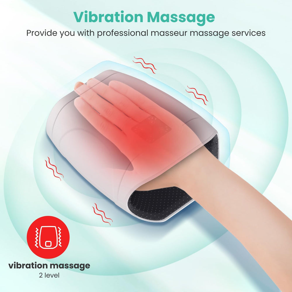 JQX vibration mode close-up shows deep-tissue activation benefits for hands.