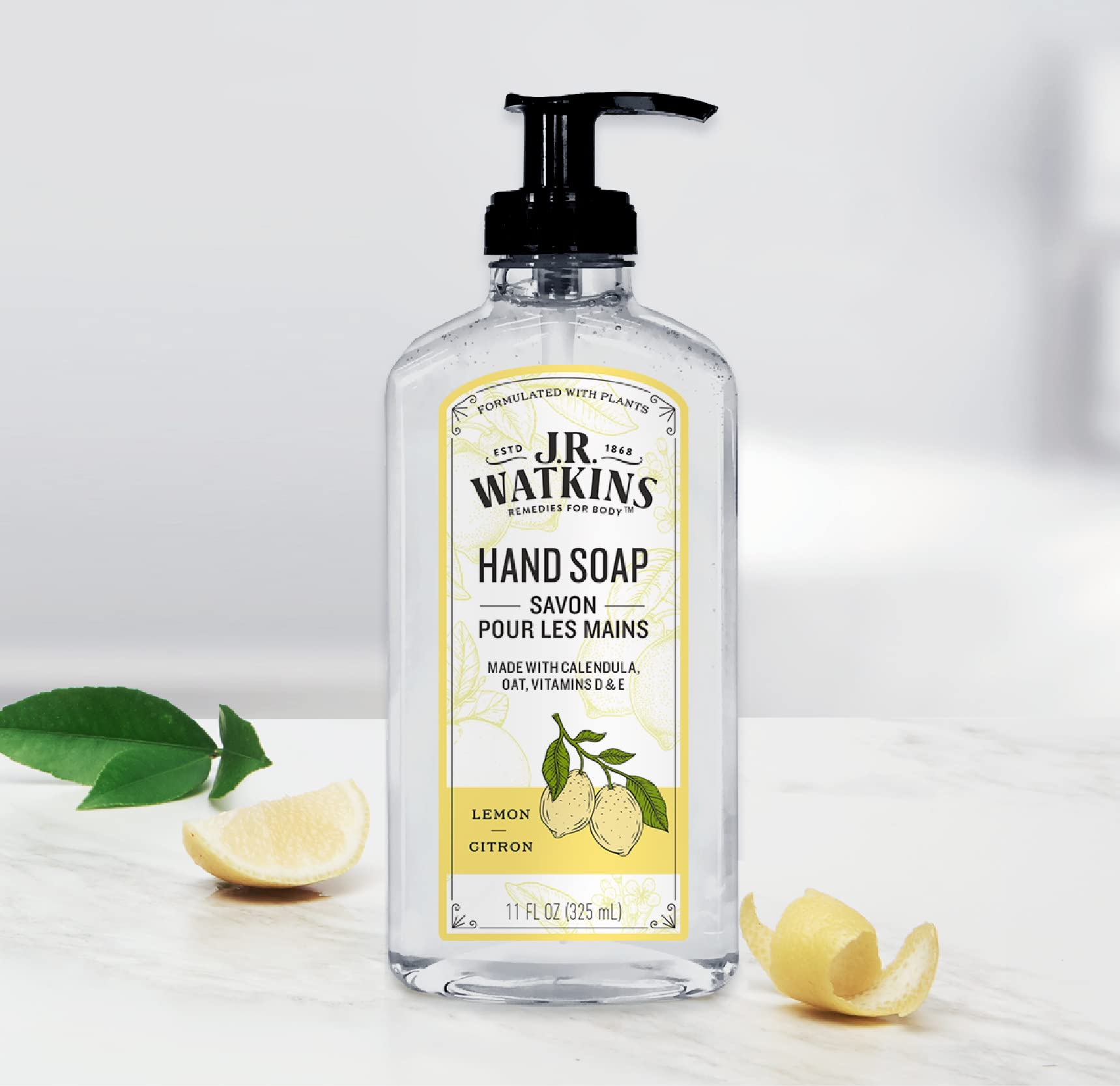 J.R. Watkins Naturals Lemon Hand Soap eco-friendly packaging