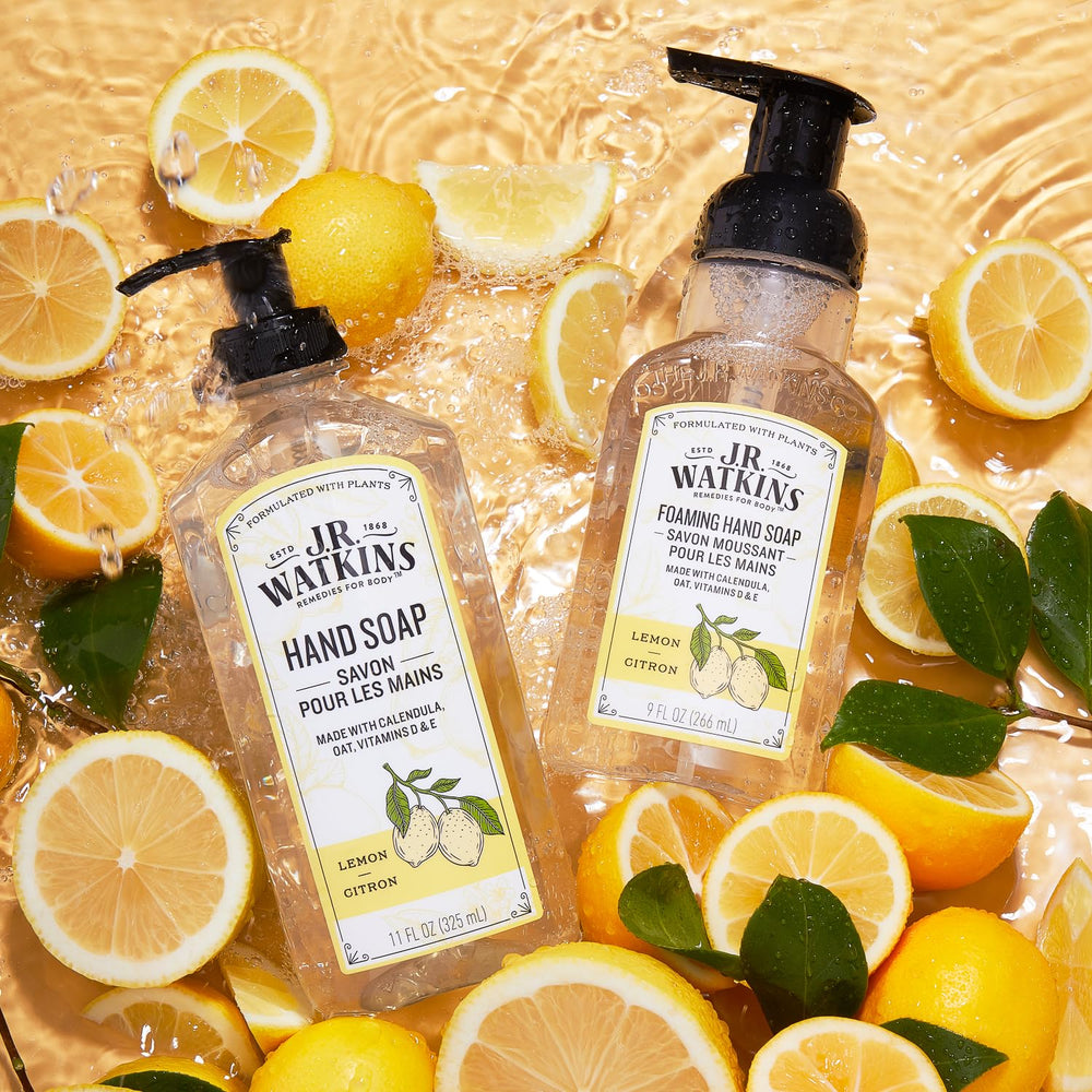 J.R. Watkins Naturals Lemon Hand Soap free sulfates claim visible