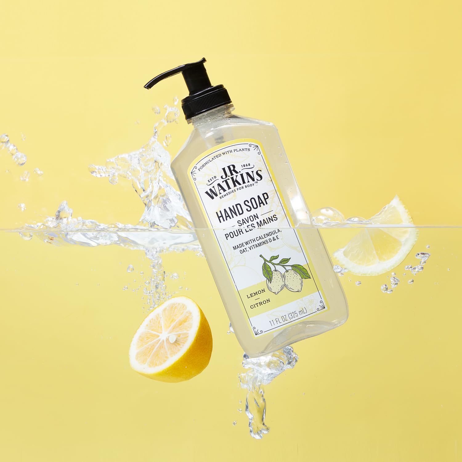 J.R. Watkins Naturals Lemon Hand Soap non-toxic formula with safe ingredients