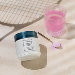 Close-up of JSHealth Magnesium+ three-form blend glycinate, citrate, and amino chelate for balanced support