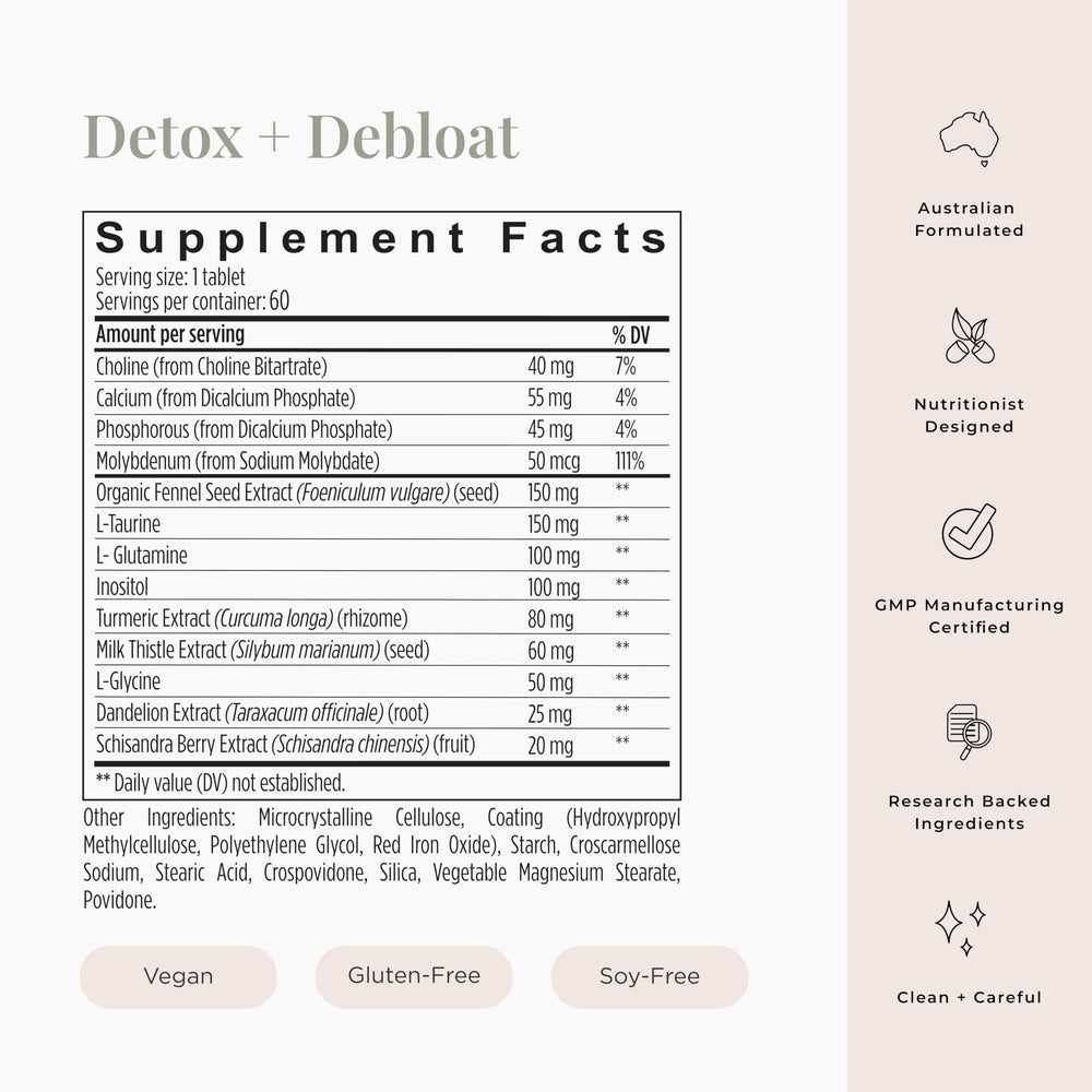 JSHealth Detox Liver Health scene with capsules suggesting relief after meals.