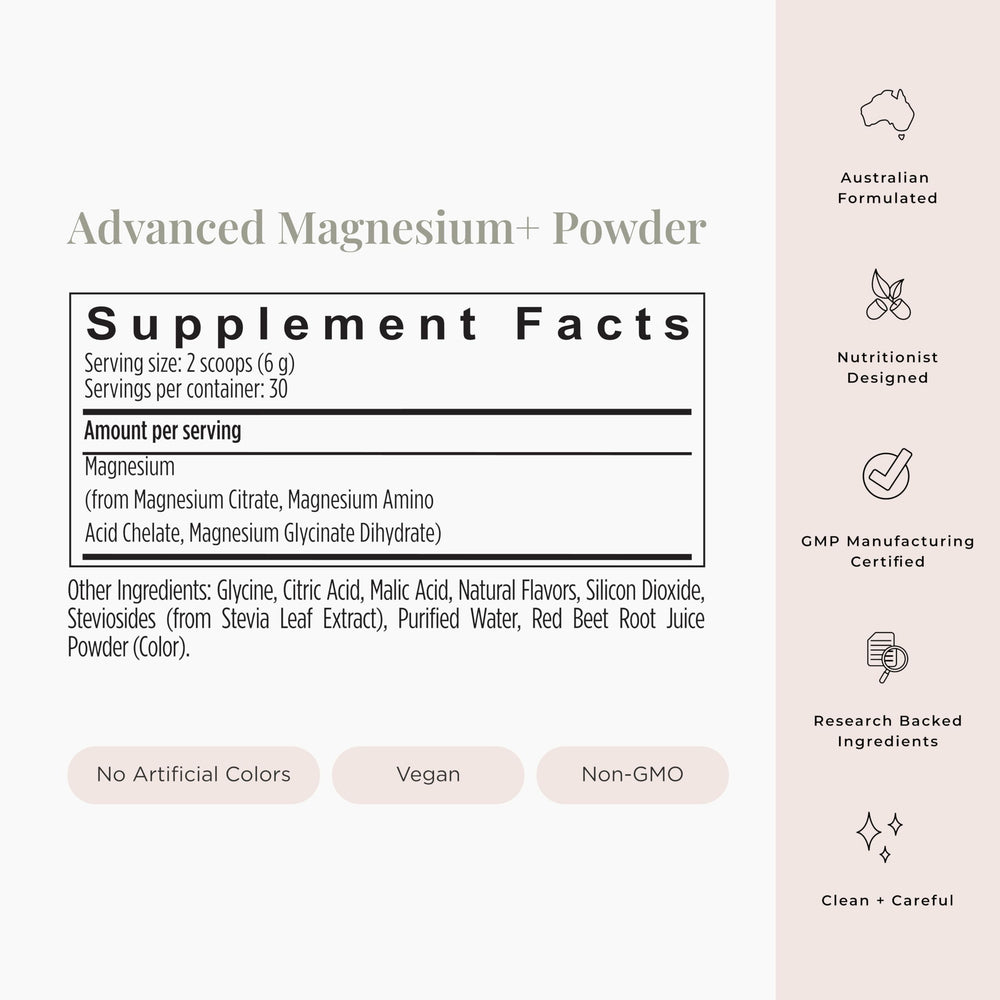 Serving glass with raspberry lemonade and JSHealth Magnesium+ powder ready to mix