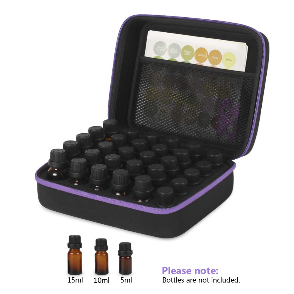 JSVER estuche compatible con frascos de 5ml, 10ml y 15ml para DoTerra y Young Living.
