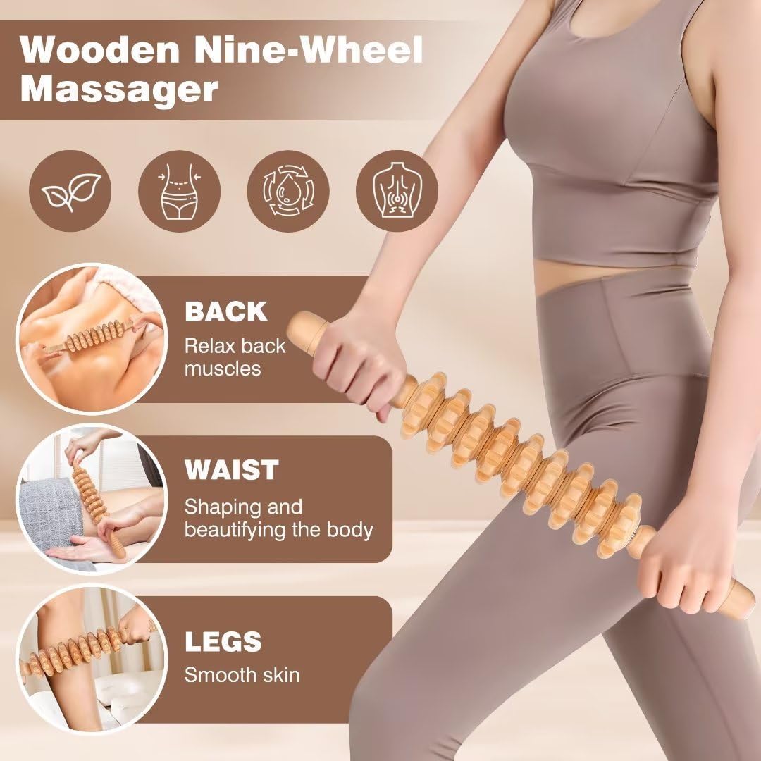 JUANWAN carved roller stick enables precise muscle work.