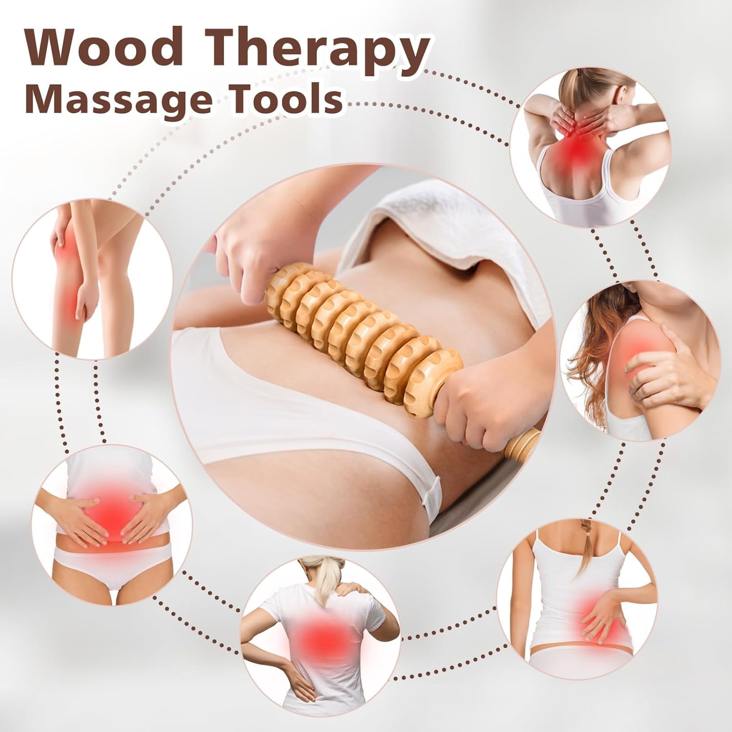 JUANWAN wooden scraping board for fascia release and comfort.
