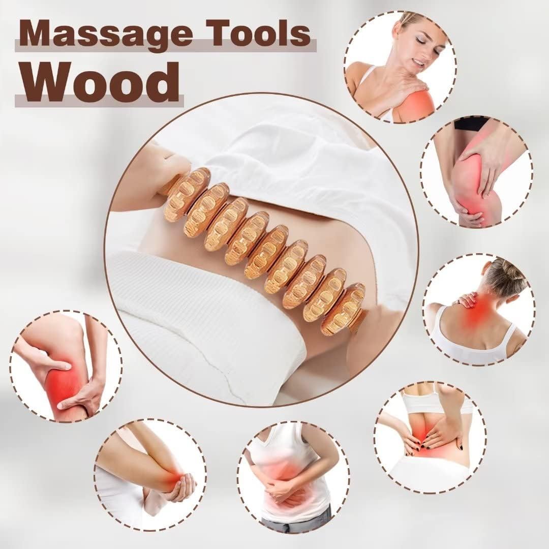 JUANWAN wood therapy massager cup for targeted spot relief and muscle relaxation