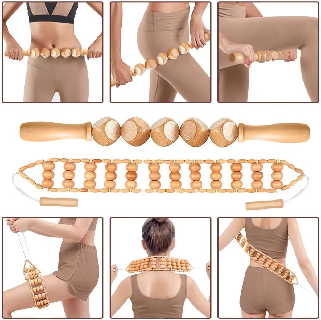 JUANWAN wooden crescent massager for fascia work and daily relief