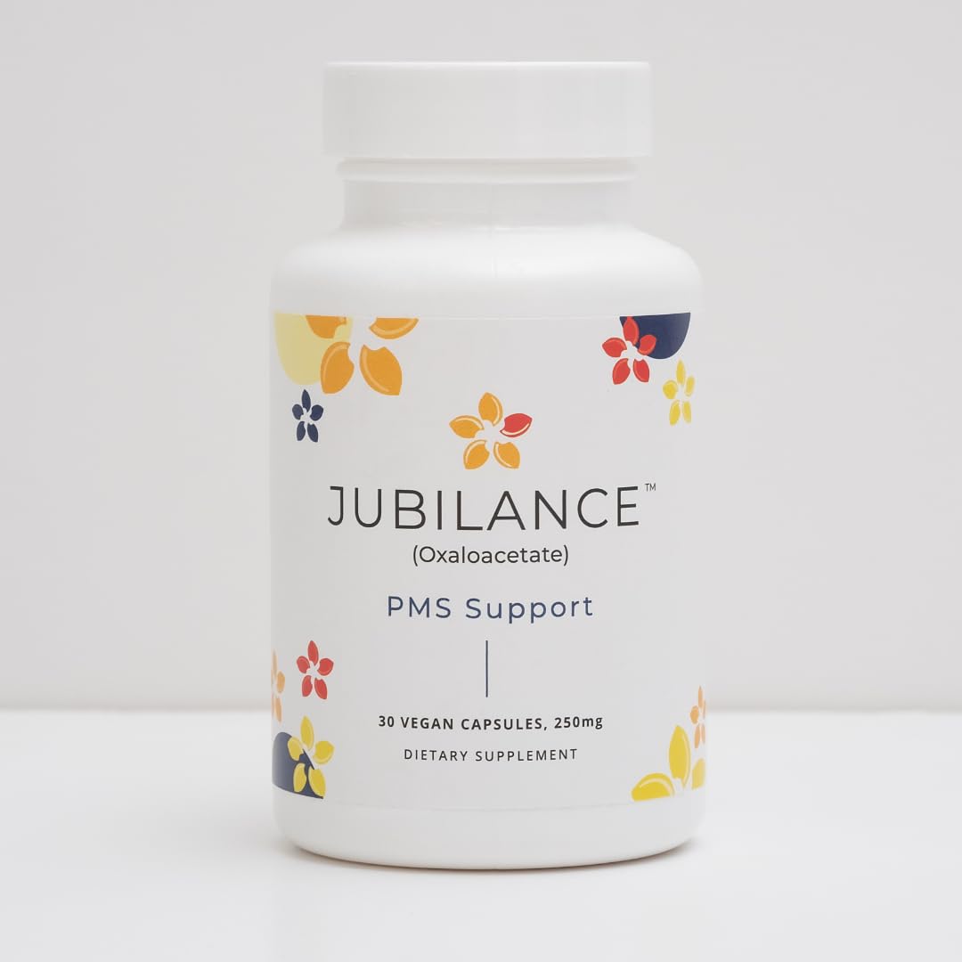 Jubilance PMS capsules closeup highlights pure Oxaloacetate formulation