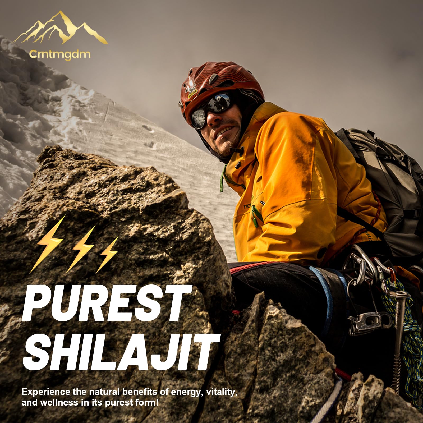 Juebingy Shilajit Capsules bottle displayed, 120 capsules for a two-month supply.
