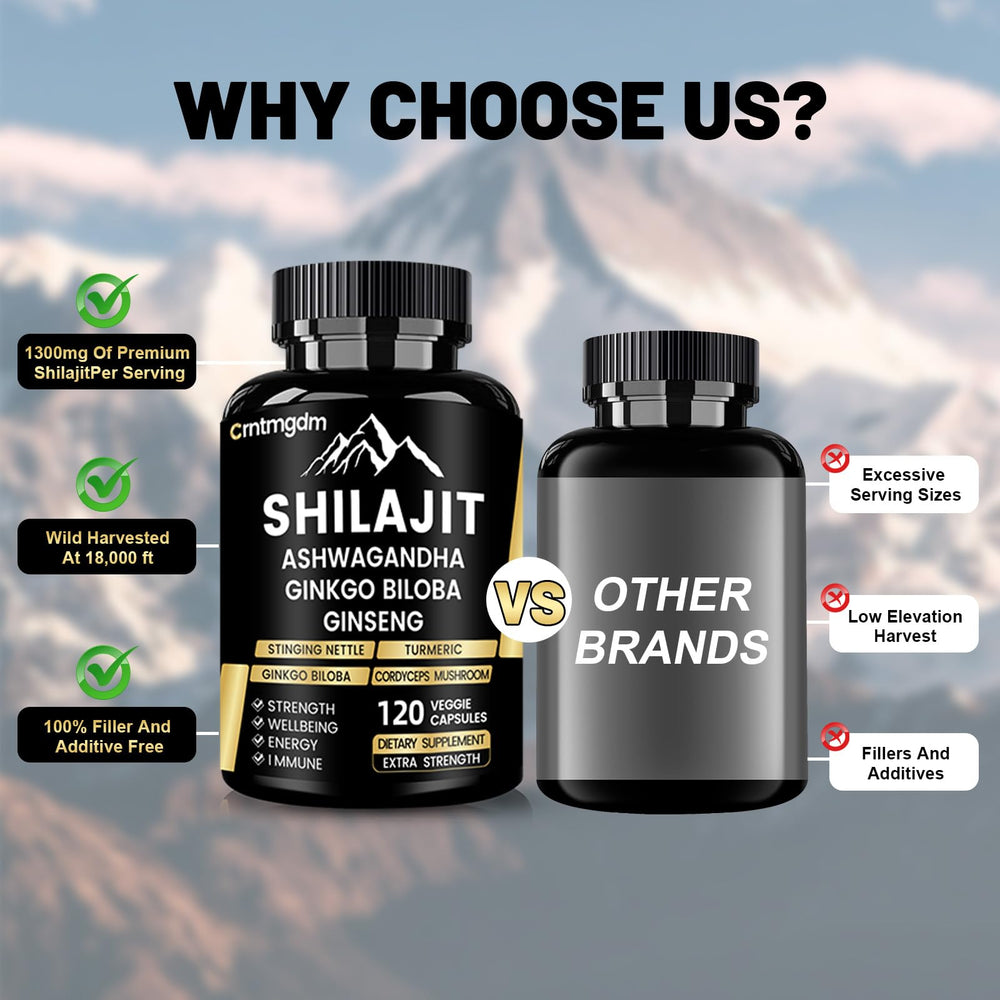 Juebingy Shilajit Capsules scene highlights chemical-free extraction and purity.