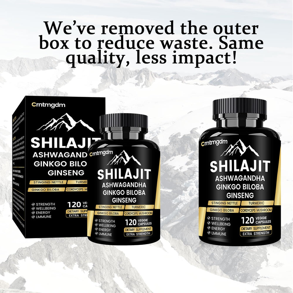 Juebingy Shilajit Capsules jar emphasizes no fillers or additives.