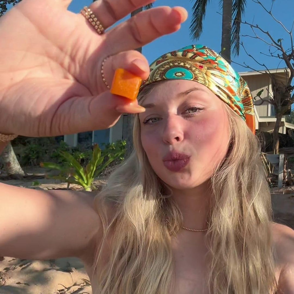 JUGO cruelty-free gummy bottle emphasizing ethical wellness.
