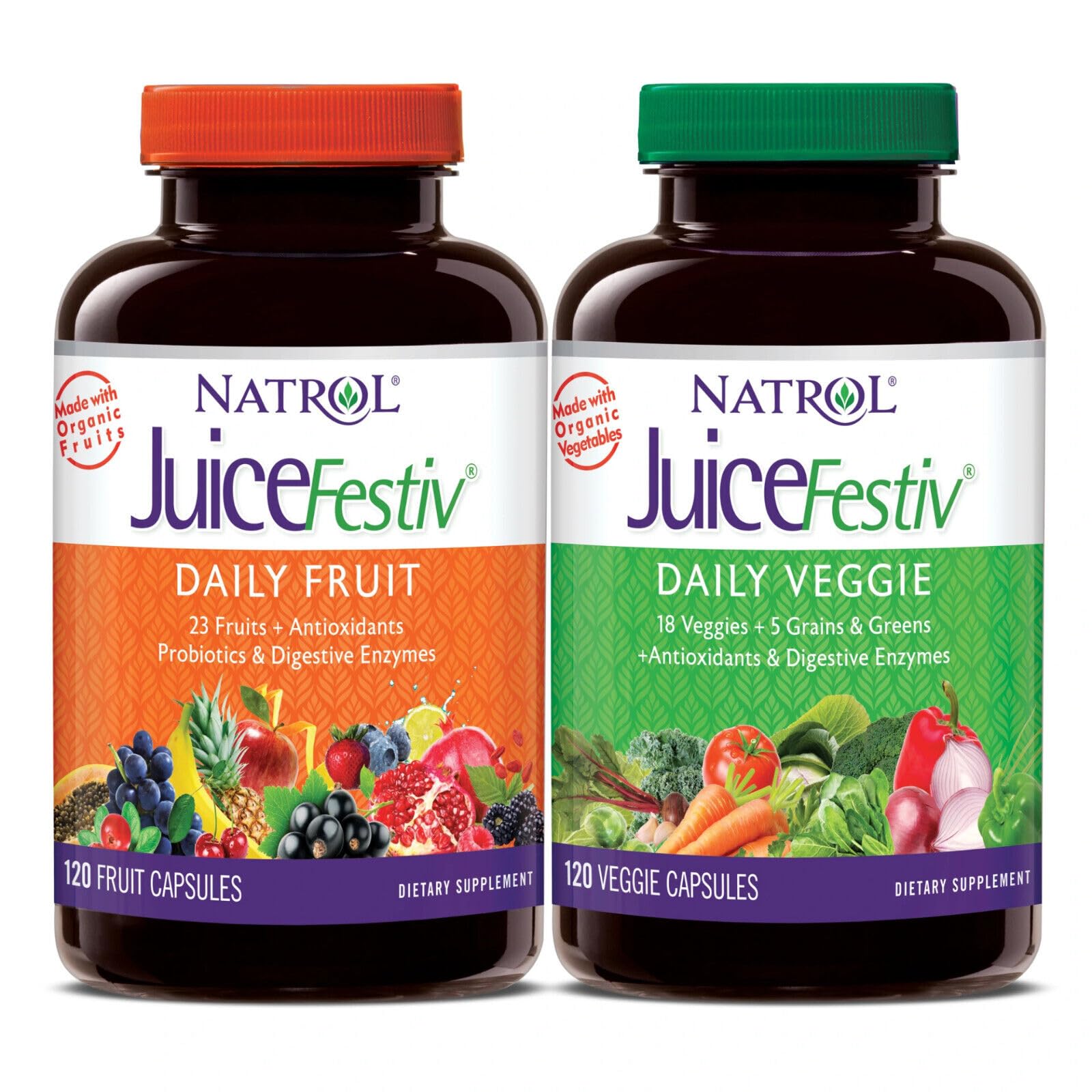 Juice Festiv bottle pour illustrating convenient daily nutrition on the go