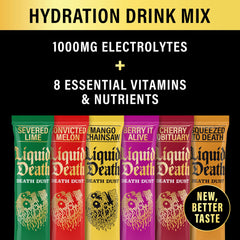 Juicy Mixes Death Dust classics variety pack ready for home hydration.
