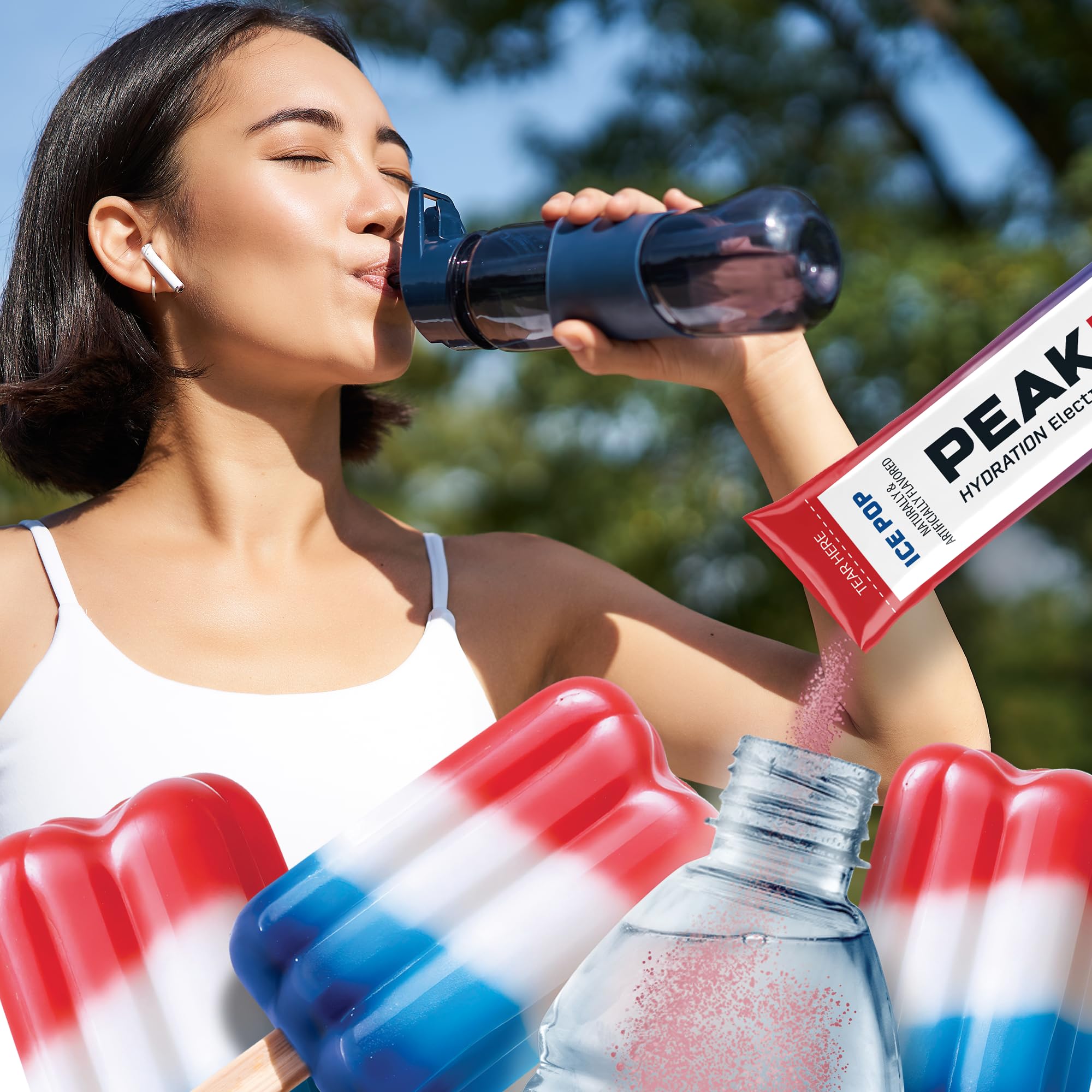 juicy-mixes peakh2o ice-pop flavor splash sugar-free refreshment on demand.