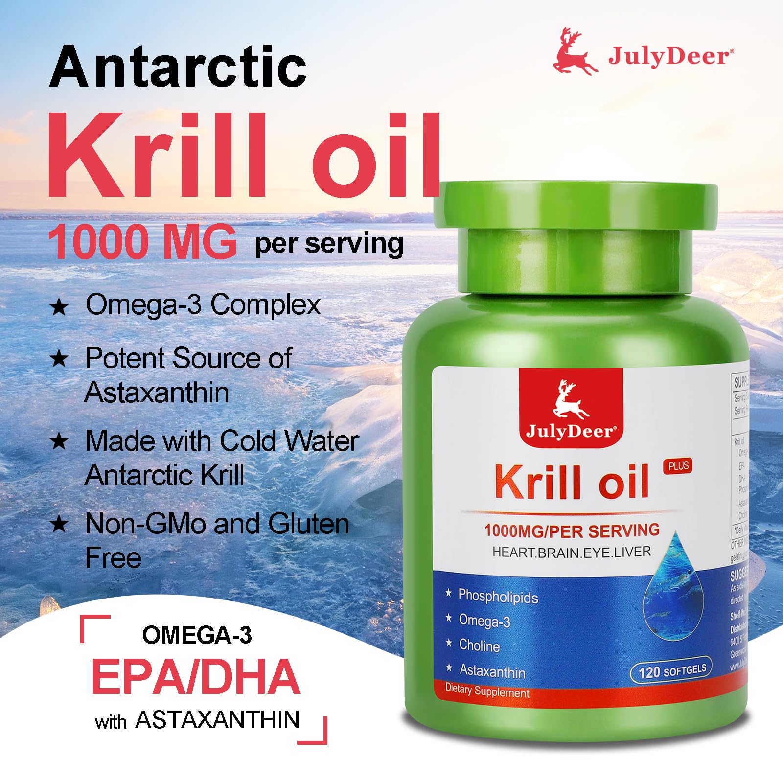 JulyDeer EPA DHA phospholipids emphasize enhanced omega-3 delivery.