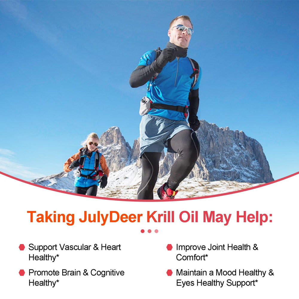 JulyDeer packaging highlights 120 softgels and long-term value