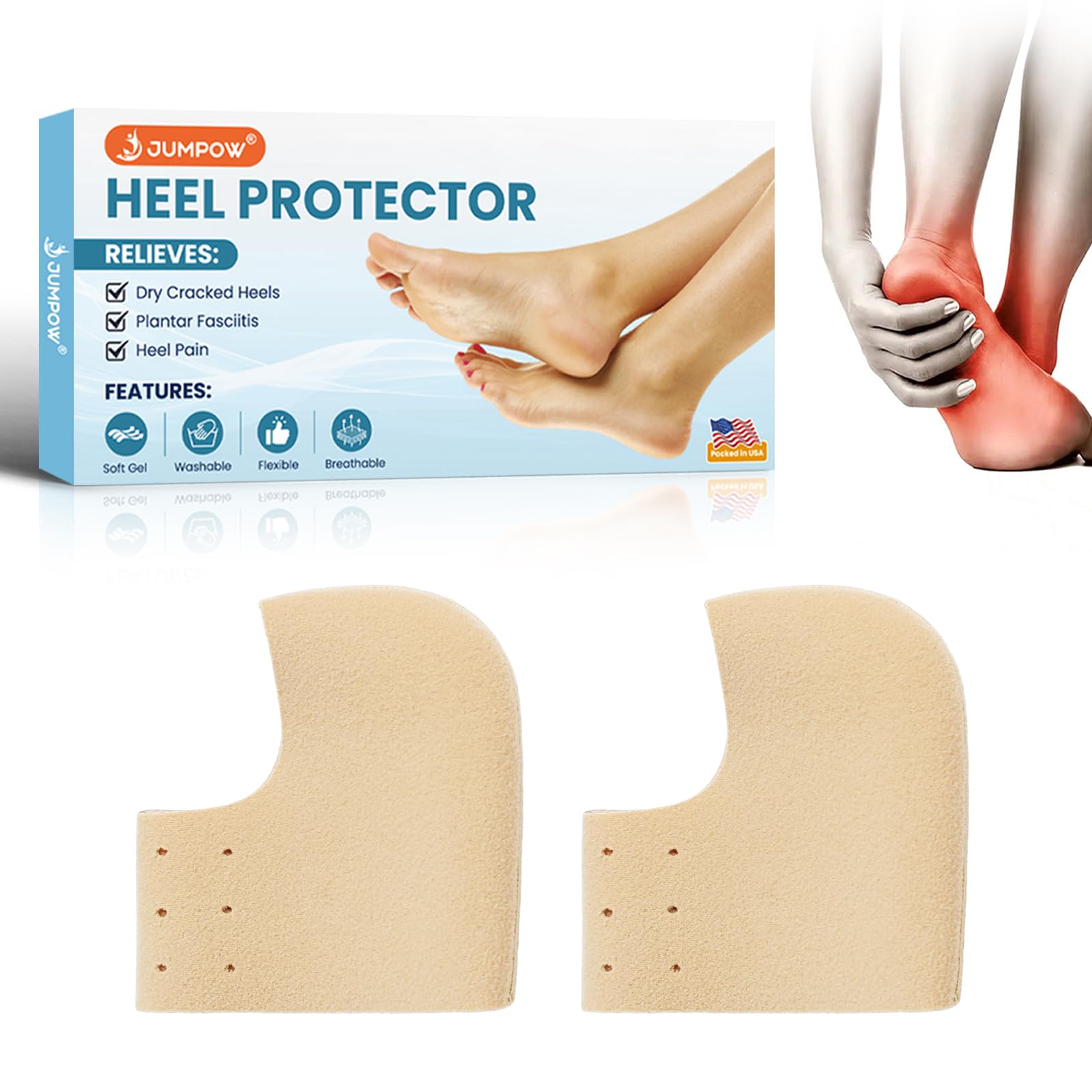 Jumpow breathable heel cups in action deliver all-day comfort and support.