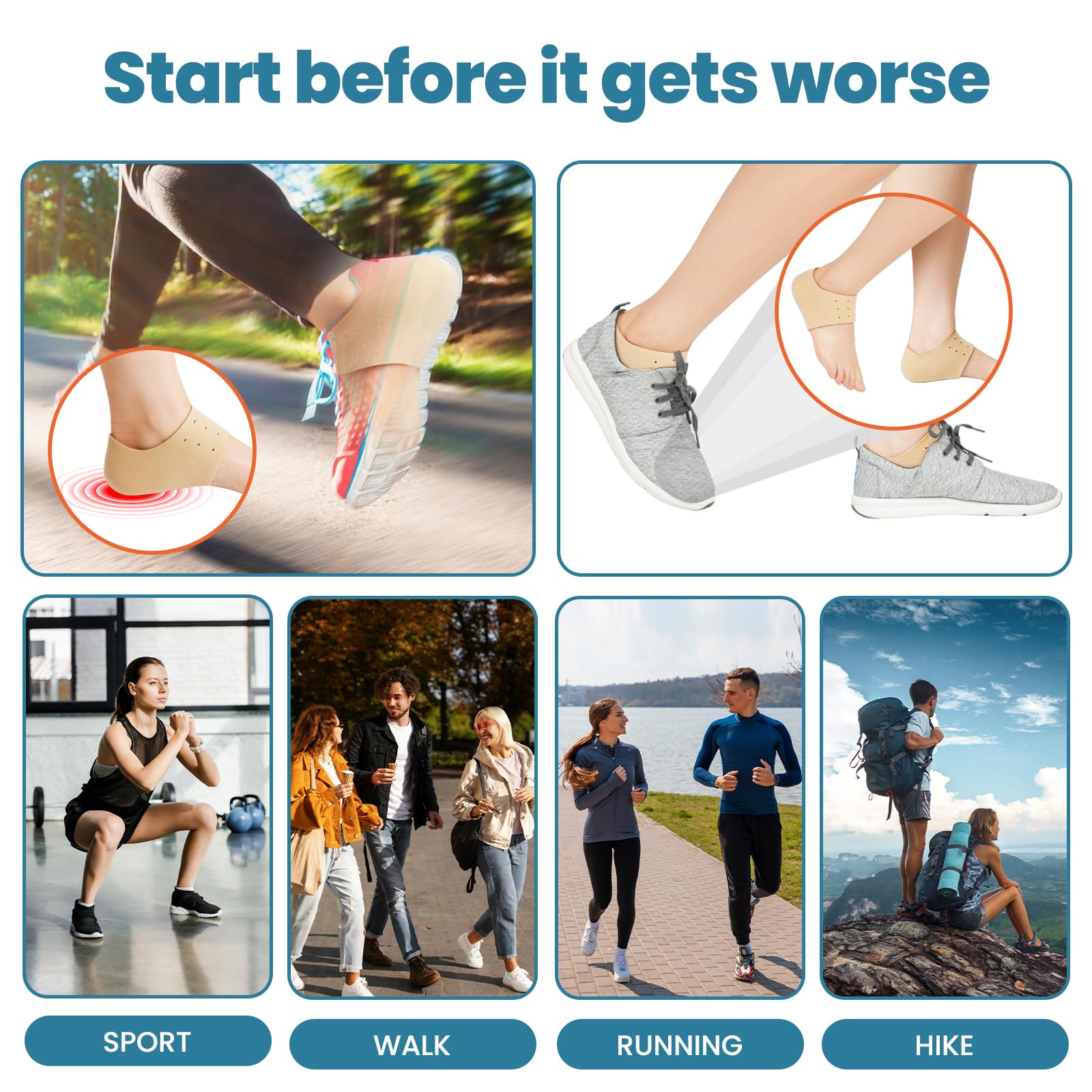 Jumpow one pair heel supports for both women and men with practical daily use.