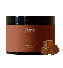 Juna Smart Burn bottle with tropical citrus gummies for daily metabolic support