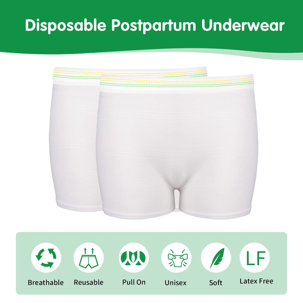 junfan postpartum mesh underwear close-up shows soft stretch and secure fit.