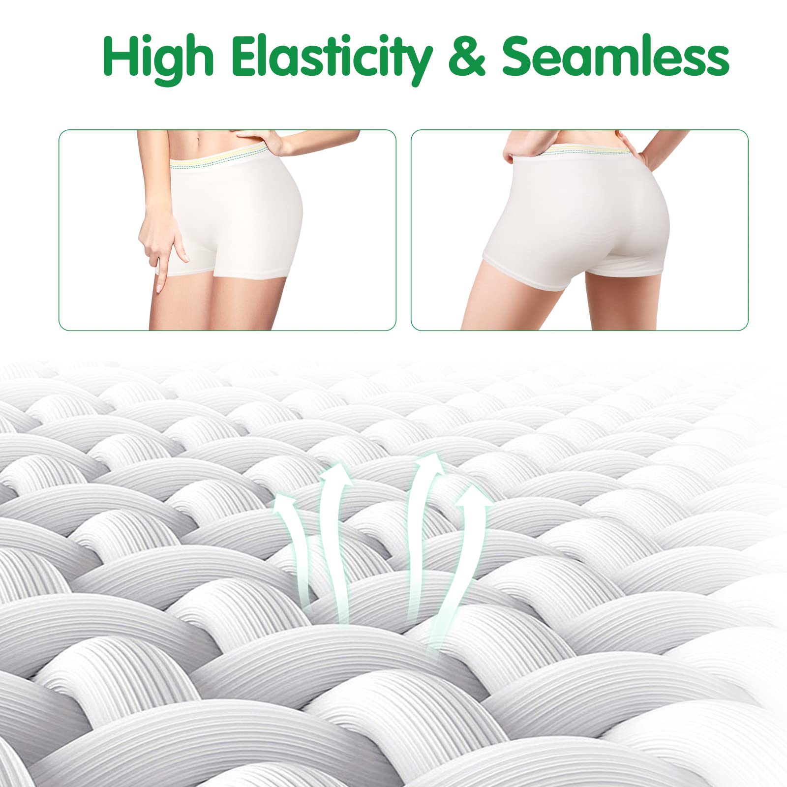 JUNFAN incision-friendly-fit mesh underwear avoids pressure on incisions for comfortable recovery.