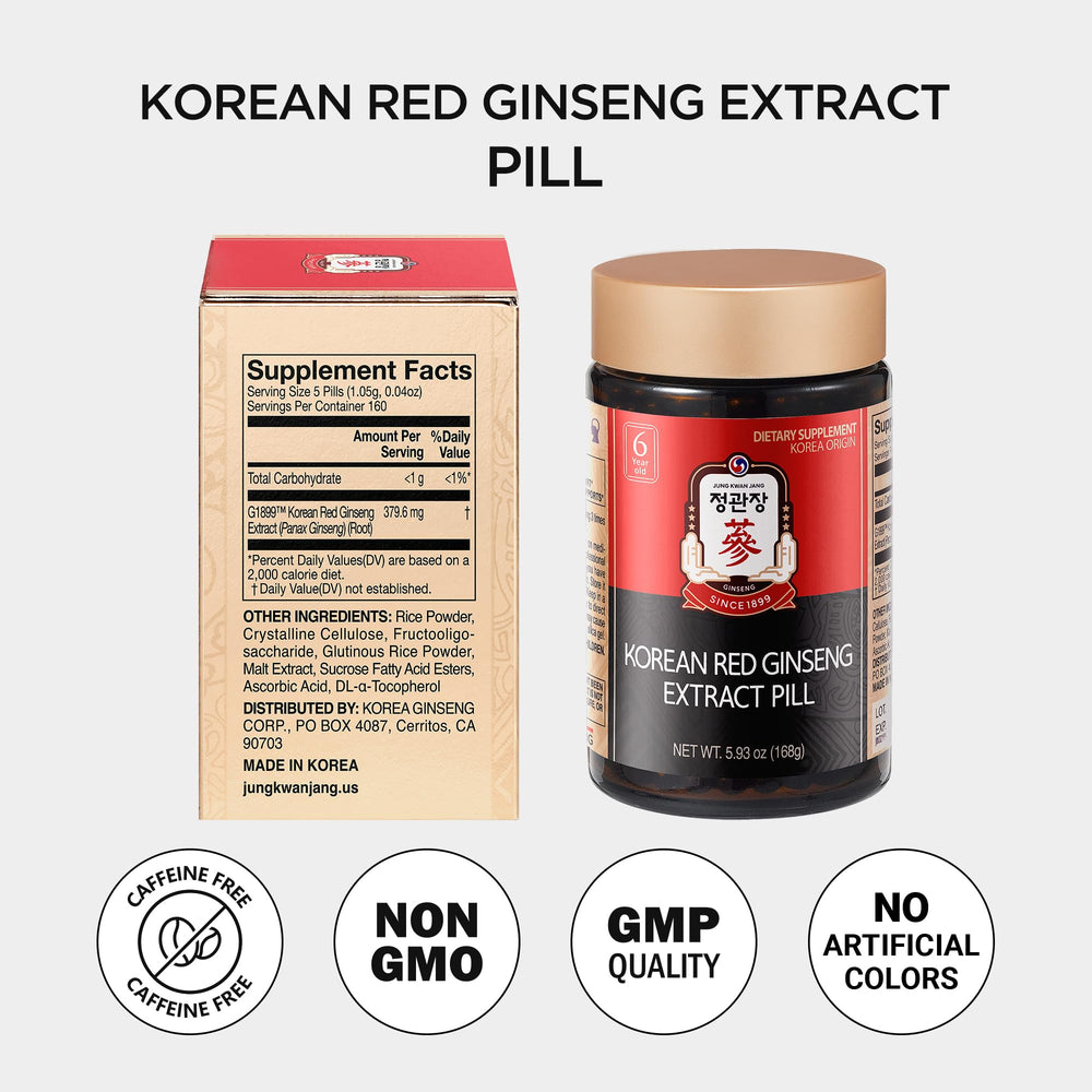 Daily-dose ritual with Jung Kwan Jang ginseng capsules.