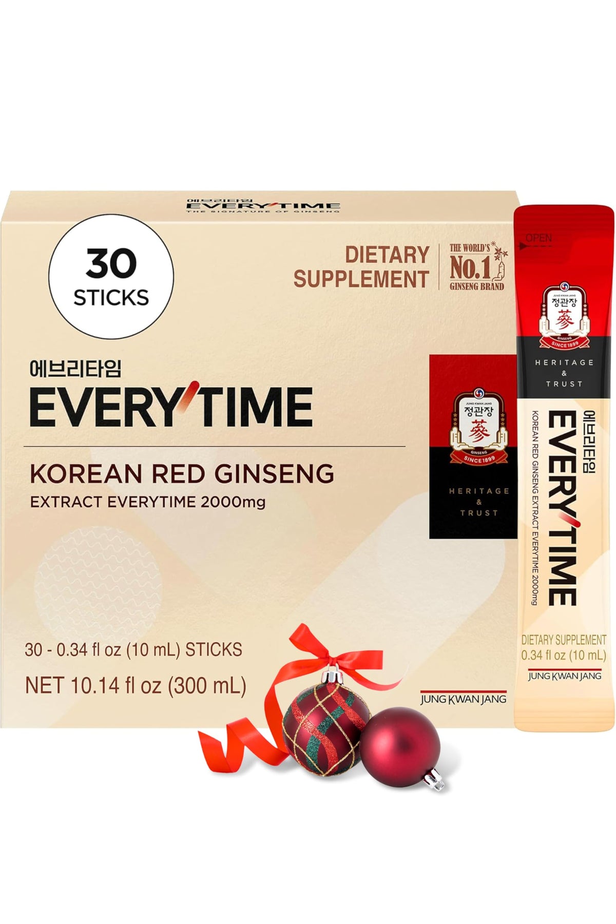 Jung Kwan Jang Everytime red ginseng stick front view for on-the-go energy.