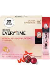 JUNG KWAN JANG Everytime stick front label highlights caffeine-free energy.
