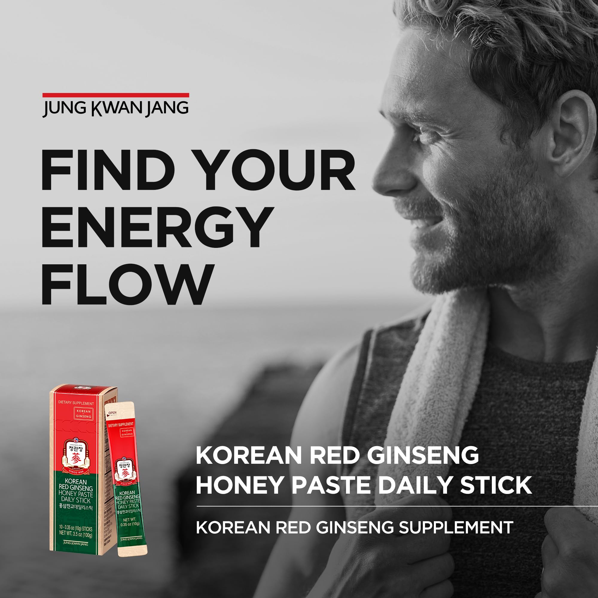Jung Kwan Jang daily stick close-up shows textured paste for convenient on-the-go energy.