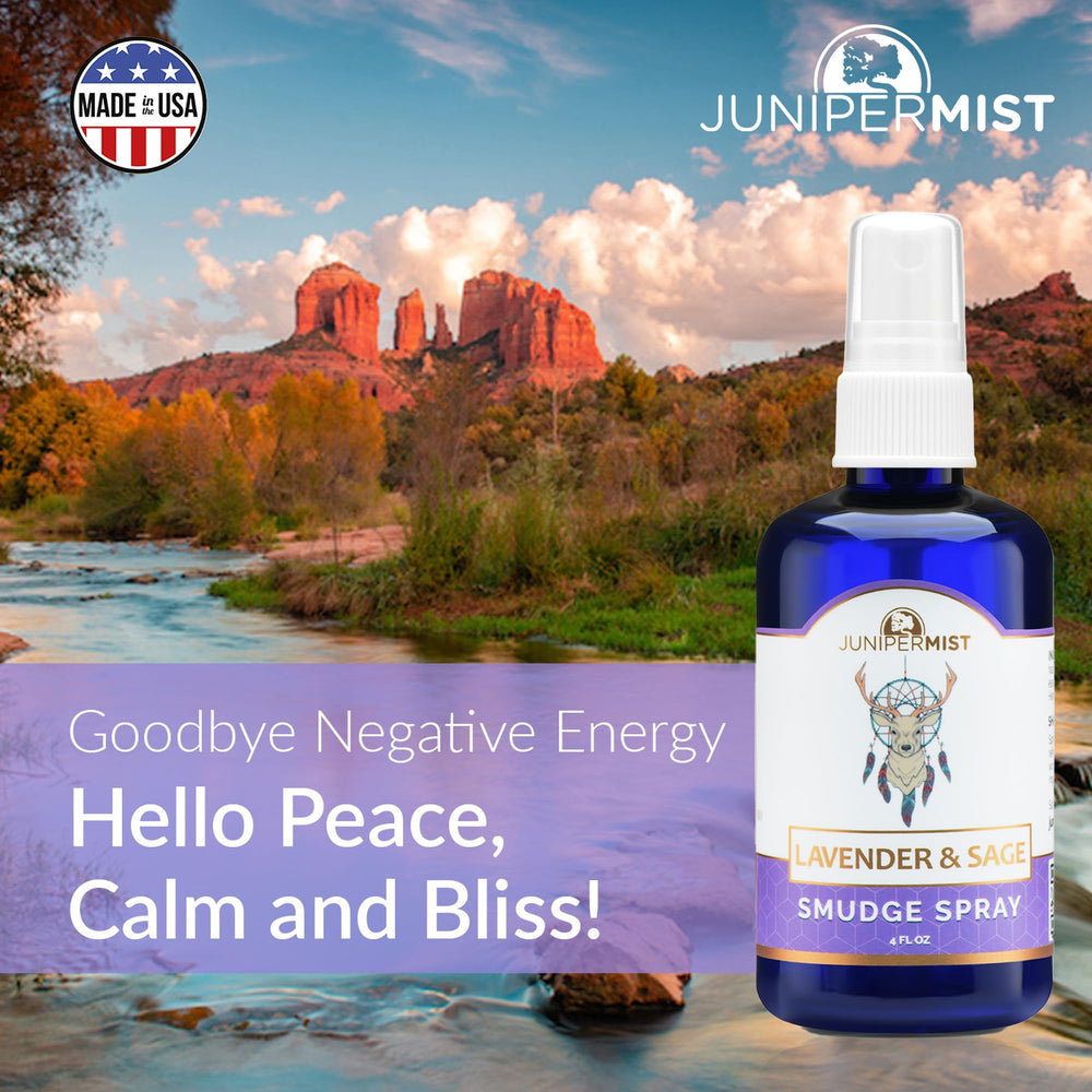 JUNIPERMIST smokeless sage water mist ideal for home, office, or travel.