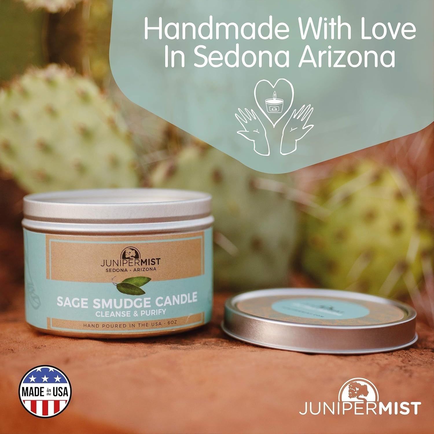 JUNIPERMIST Soy wax candle made in the USA with sustainable ingredients.