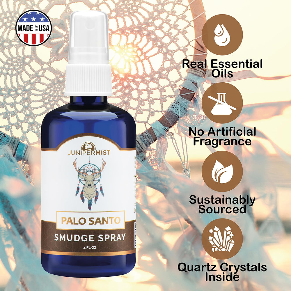 JUNIPERMIST spiritual cleansing room spray ideal for meditation spaces.