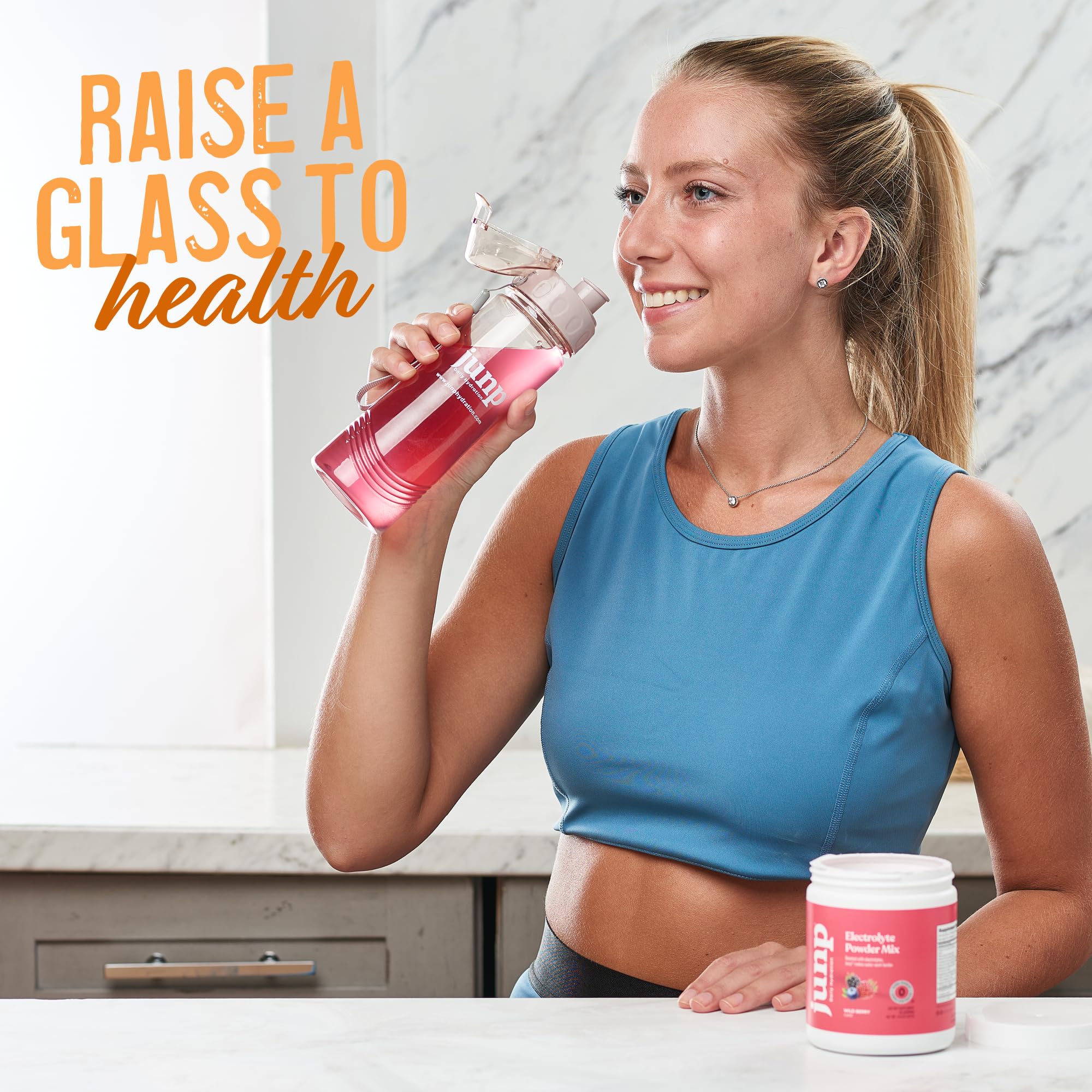 Refreshing citrus aroma from JUNP orange flavor enhances hydration.