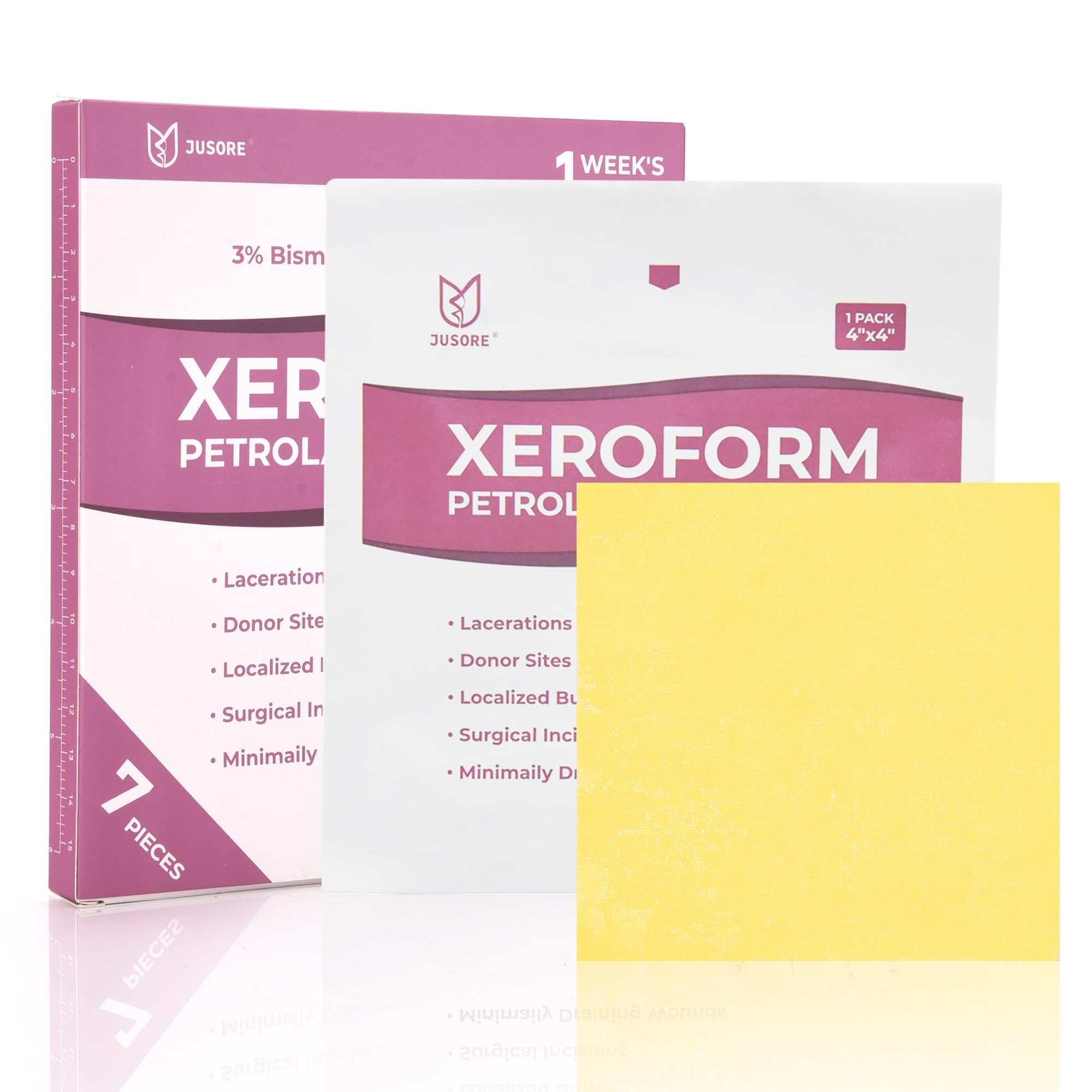 JUSORE Xeroform Petrolatum Dressing home first aid kit ready for emergencies.