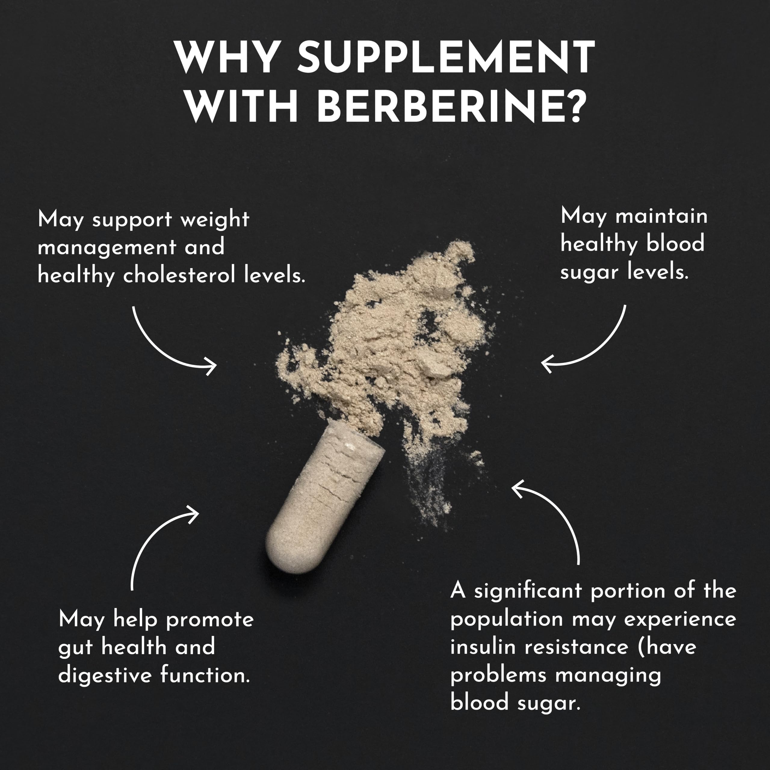Just Ingredients Berberine Complex label details with third-party testing.