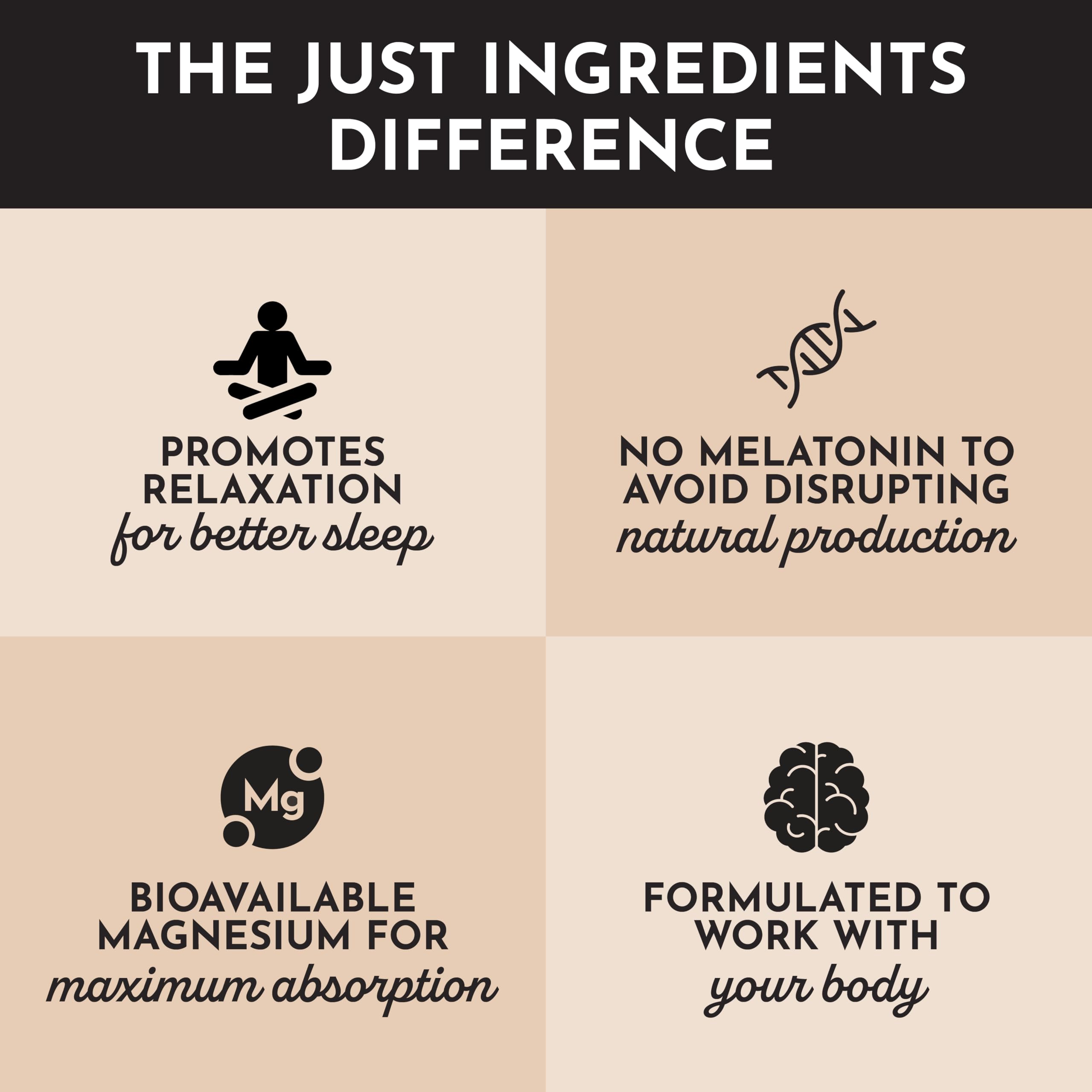 Just Ingredients Chai Nighttime Relax spoon measuring powder for a soothing ritual.