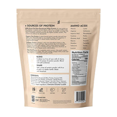 JUST INGREDIENTS Chai Protein Powder label close-up with transparent ingredients