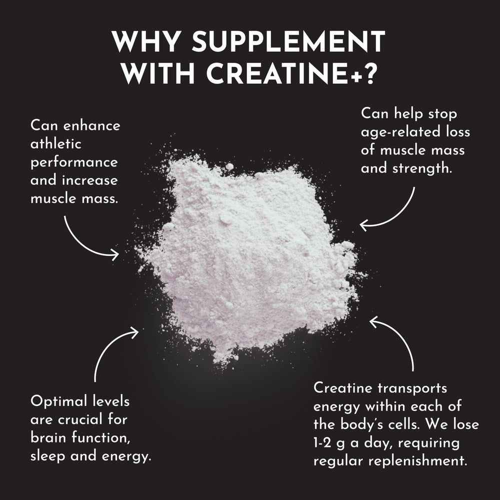 JUST INGREDIENTS Creatine Monohydrate in shaker for daily training support.