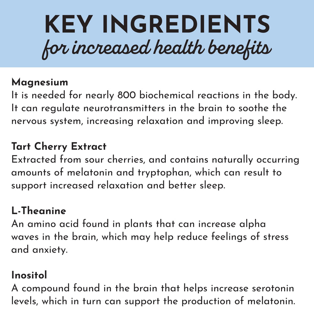 JUST INGREDIENTS Kids Nighttime Relax mix packet keeps bedtime simple and consistent.