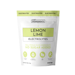 JUST INGREDIENTS Lemon Lime Electrolytes bottle for on-the-go hydration and refreshment.