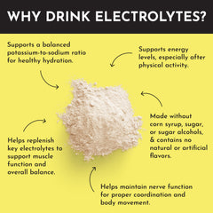 Measuring scoop for JUST INGREDIENTS Lemonade Electrolytes ensures precise servings.