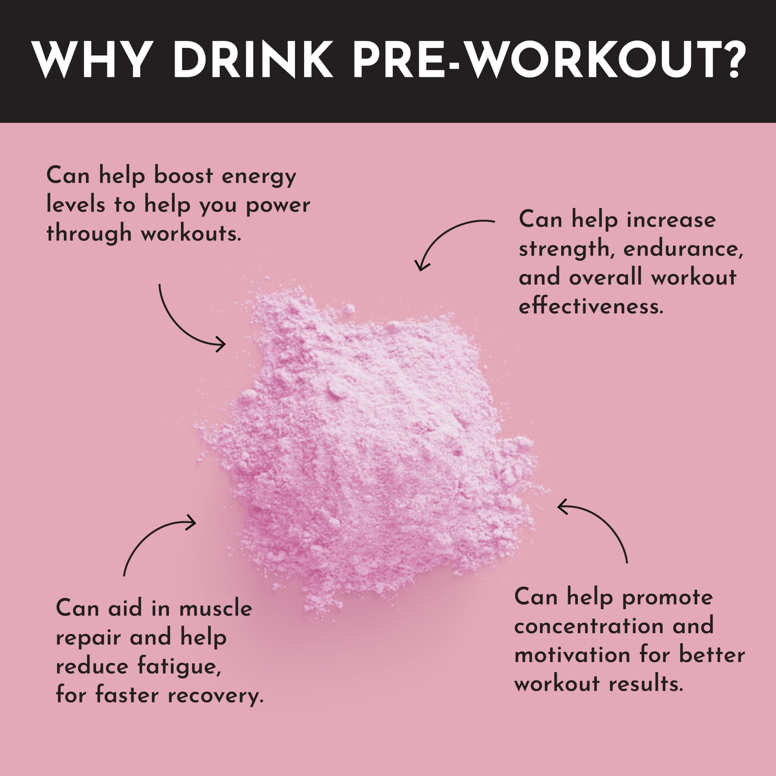 JUST INGREDIENTS Pre-Workout mixer ready to blend with water for a refreshing session