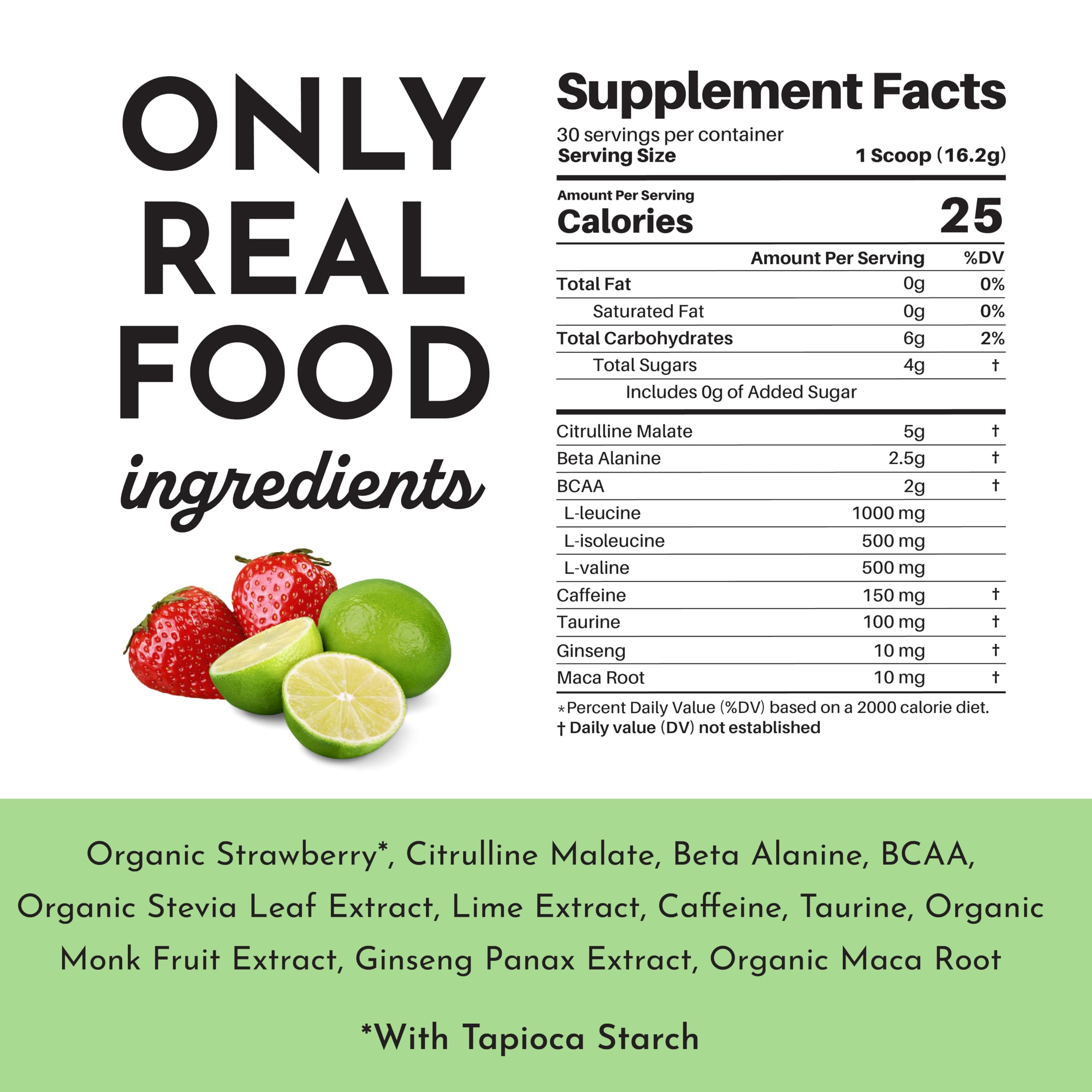 JUST INGREDIENTS Pre-Workout Strawberry Limeade stir displays bright, thirst-quenching texture.