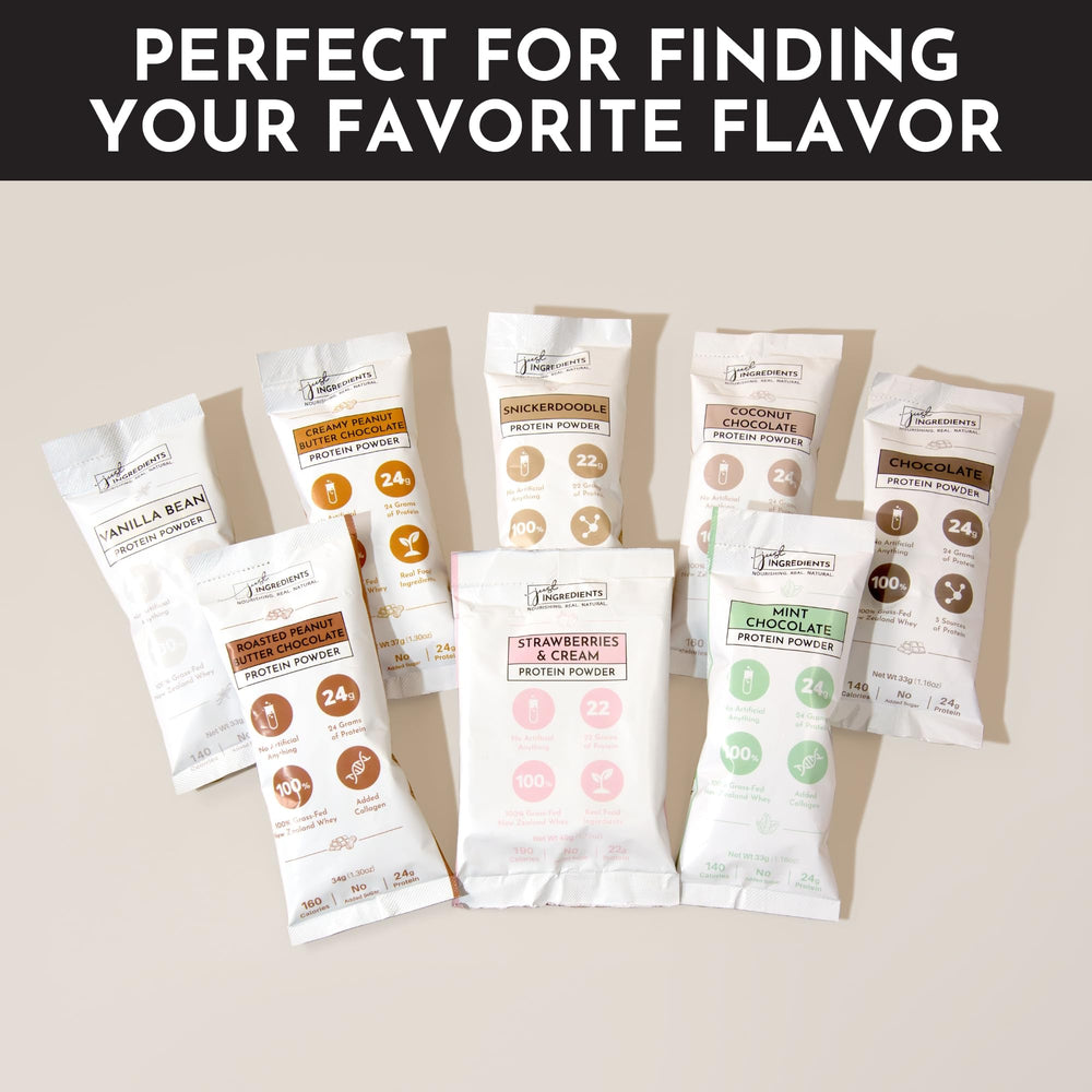 Just Ingredients powder shown for shakes and baked treats