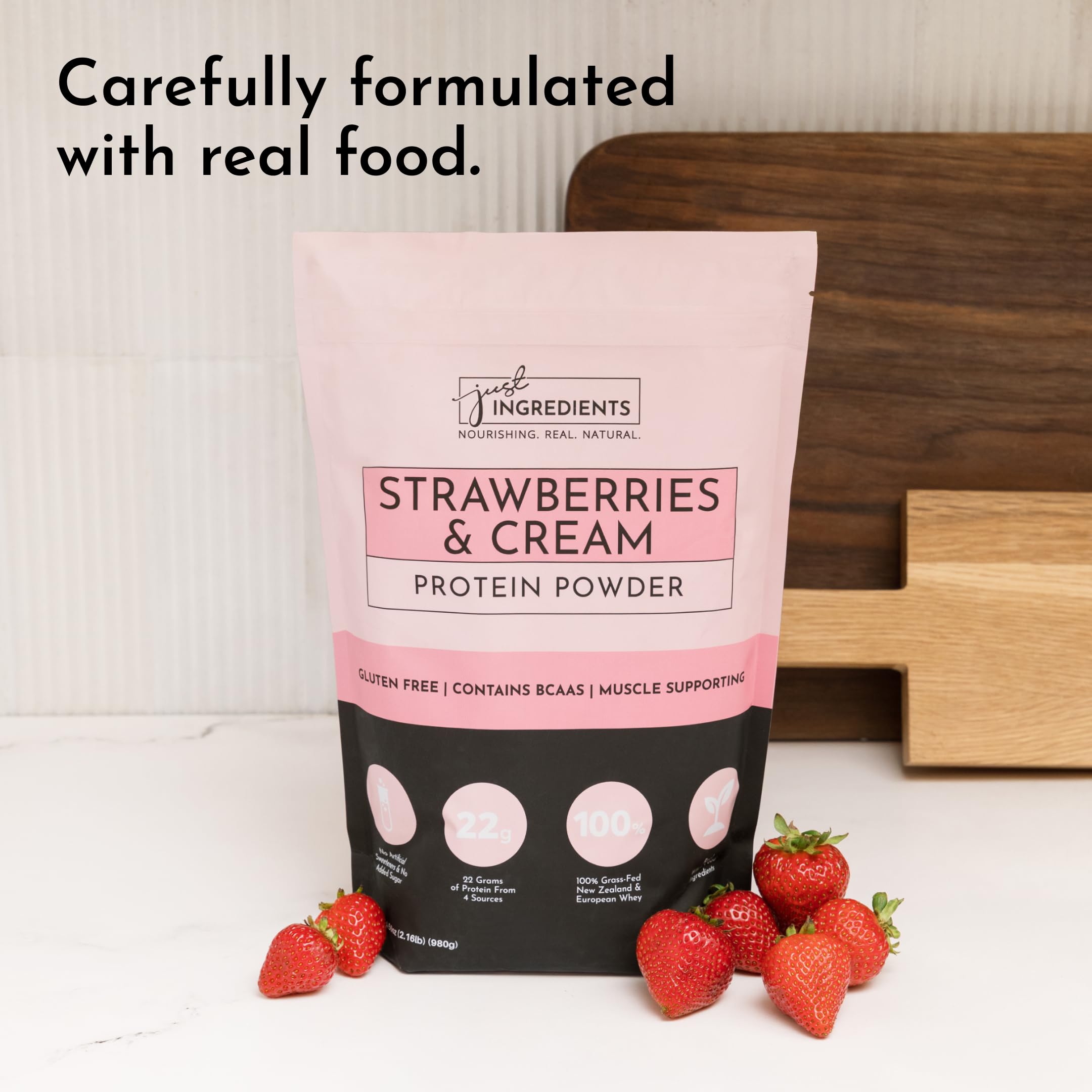 JUST INGREDIENTS Strawberries and Cream used in baking adds flavor and improves nutrition